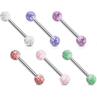 Barbell Sfera brillante in acrilico, 6 pezzi