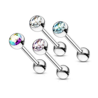 Barbell Sfera con zircone, 4 pezzi