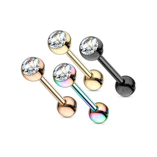Barbell Sfera con zircone, 4 pezzi