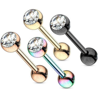 Barbell Sfera con zircone, 4 pezzi