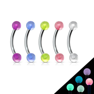 Piercing Sopracciglio Luminescente al buio, 5 pezzi