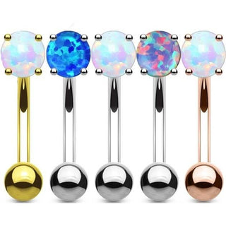 Piercing Sopracciglio Sfera opale, 5 pezzi
