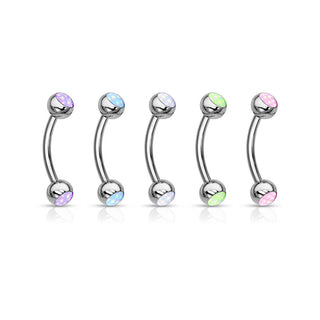Piercing Sopracciglio Pietra sintentica brillante, 5 pezzi