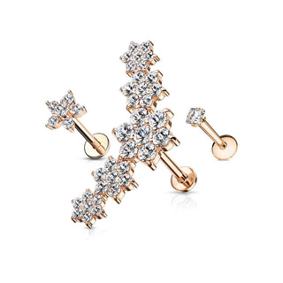 Labret Set Zircone, 3 pezzi