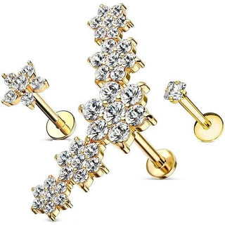 Labret Set Zircone, 3 pezzi