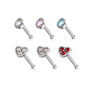 Stud Nasale Zirconi, 6 pezzi