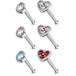 Stud Nasale Zirconi, 6 pezzi