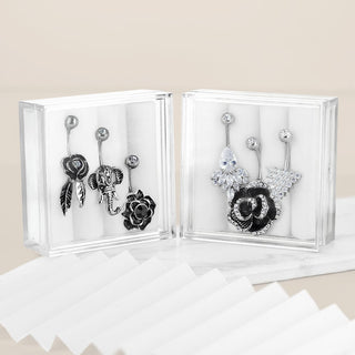 Piercing Ombelico Zirconi, 3 pezzi