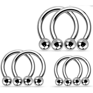 Ferro di Cavallo Sfera argento, 3 pezzi
