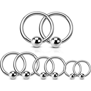 Anello Piercing Argento Perla Prigioniera, 4 pezzi