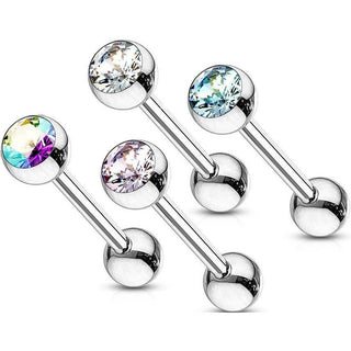 Barbell Sfera con zircone, 4 pezzi