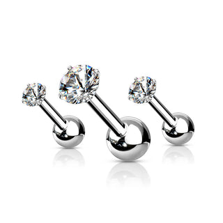 Barbell Zirconia rotonda 2, 3 e 4 mm, 3 pezzi