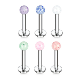 Labret Sfera in acrilico brillante, 6 pezzi