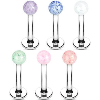 Labret Sfera in acrilico brillante, 6 pezzi