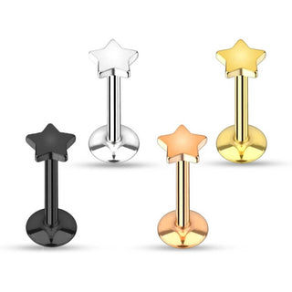 Labret Stella Filettatura Interna, 4 pezzi