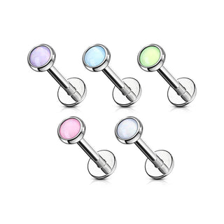 Labret Pietra sintentica brillante Filettatura Interna, 5 pezzi