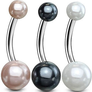 Piercing Ombelico Perlato, 3 pezzi