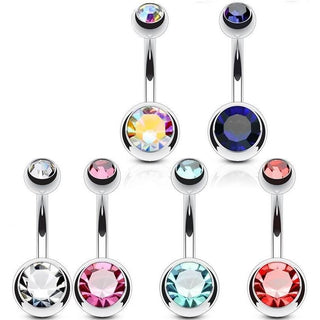 Piercing Ombelico Zirconi, 6 pezzi