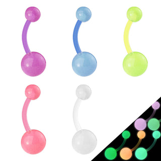 Piercing Ombelico Luminescente al buio, 5 pezzi