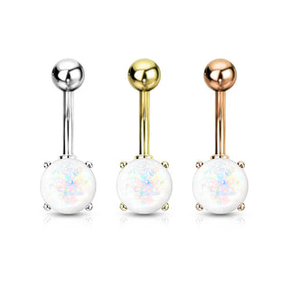 Piercing Ombelico Zircone tondo, 3 pezzi