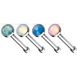 Stud Nasale Argento e opale, 4 pezzi