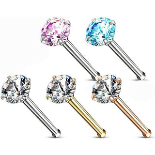 Stud Nasale Zircone tondo, 5 pezzi