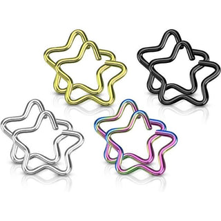 Anello Piercing  Stella Pieghevole, 4 pezzi
