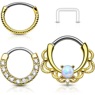 Piercing Septum  Mix Pieghevole, 3 pezzi