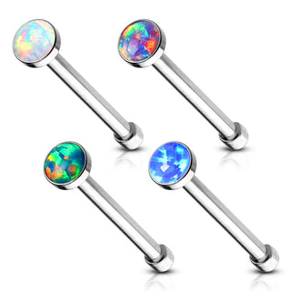 Stud Nasale Argento e opale, 4 pezzi