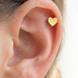 Heart Helix Piercings – selection on linen