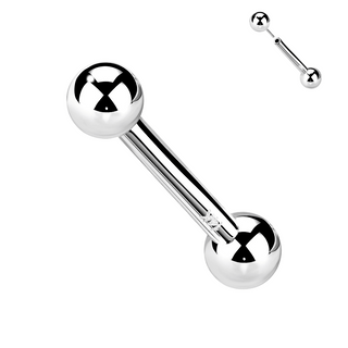 Oro 14 kt Barbell Sfera  Push-In