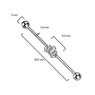 Industrial Barbell Crown Zirconia