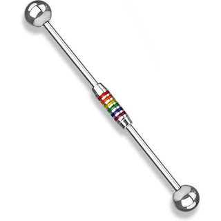 Barbell Industrial Strisce arcobaleno