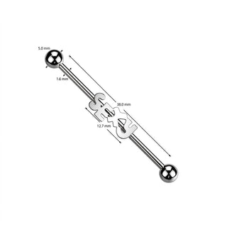 Industrial Barbell Ball Silver SEXY