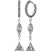 Earring Marquise and Triangle Cubic Zirconia Dangle 1 Pair