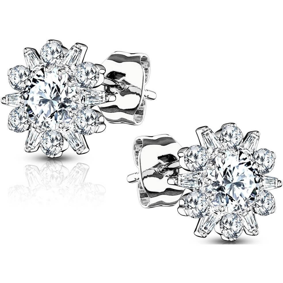 XENOX Piercing Orecchini In Argento Sterling 925 Con Zirconi – Gioiello Di Qualità Per Donne E Uomini