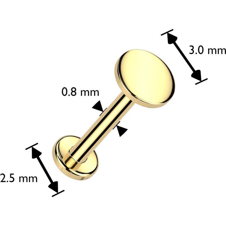 PIERCINGLINE Titanio Labret Con Push Fit, Piercing Per Naso - Foto 1