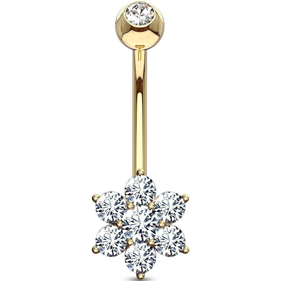 CM Crareesi Mania Orecchini a elica in oro giallo massiccio 9 K a forma di fiore, 16 G, per cartilagine, 6 mm, orecchini a perno con zirconia cubica trasparente, per ragazze CM Crareesi Mania Orecchini a elica in oro giallo massiccio 9 K a forma di fiore, 16 G, per cartilagine, 6 mm, orecchini a perno con zirconia cubica trasparente, per ragazze