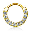 Oro 14 kt Piercing Septum  Zirconi  Clicker