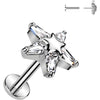 Labret star zirconia Push-In