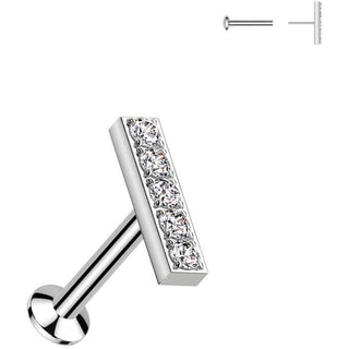 Labret Bar zirconias Push-In