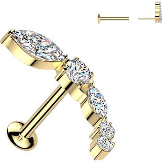 Labret zirconias Push-In