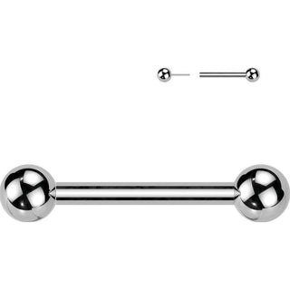 Titanium Barbell One fixed ball Push-In