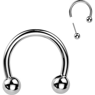 Titanium Horseshoe one fixed ball Push-In