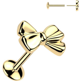 Titanium Labret ribbon Push-In