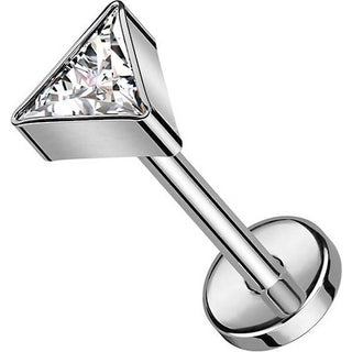 Titanio Labret Triangolo zircone Push-In