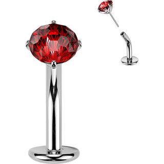Titanium Belly Button Piercing zirconia Push-In