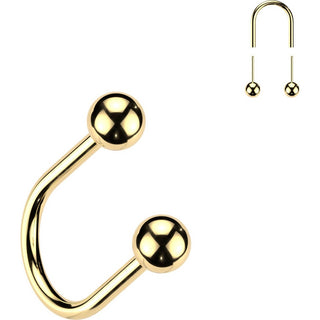 Titanium Horseshoe U Hoop Ball Push-In
