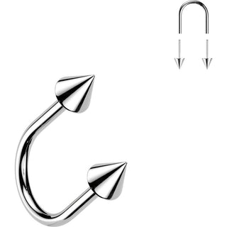 Titanium Horseshoe U Hoop Spike Push-In