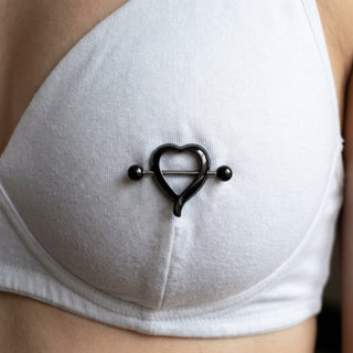 Nipple Piercing Heart – getragen